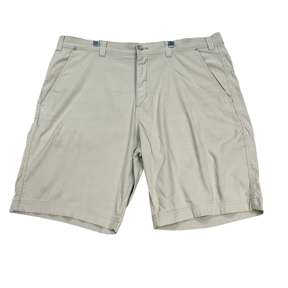 Eddie Bauer Performance Shorts Mens 38 Tan Nylon Spandex Stretch Hiking Outdoor